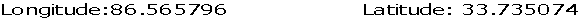 Longitude:86.565796                Latitude: 33.735074